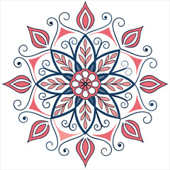 mandala on white background


