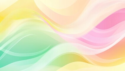 Obraz premium Abstract background with flowing pastel colors yellow pink green and orange.