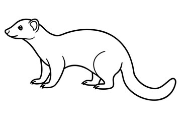 Mongoose Minimalist Line Art