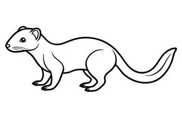 Fototapeta premium Mongoose Minimalist Line Art