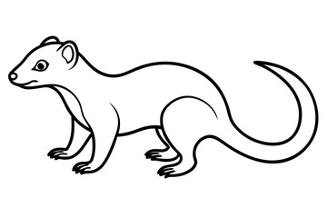Mongoose Minimalist Line Art