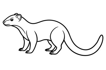 Mongoose Minimalist Line Art