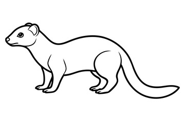 Mongoose Minimalist Line Art