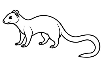 Mongoose Minimalist Line Art