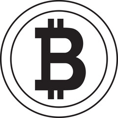 cryptocurrency line icon