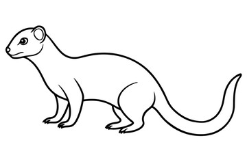 Mongoose Minimalist Line Art