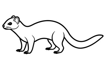 Mongoose Minimalist Line Art