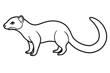 Mongoose Minimalist Line Art