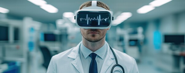 Virtual reality medical training session hospital digital simulation clinical environment professional perspective