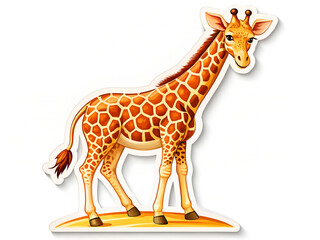 Fototapeta premium Vector design of a giraffe in a playful pose, perfect for wildlife and childrens themes