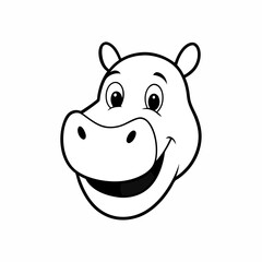 Obraz premium Hippopotamus head smiling 