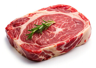 raw meat isolated on white background