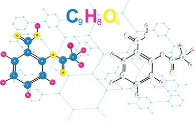 Aspirin Acetylsalicylic, Acid, BG Design 988.eps
