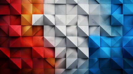 Obraz premium Bold Modern Geometric Backdrop with Colorful Triangular Shapes