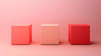 Minimalist Geometric Cube Arrangement with Gradient and Monochrome Effects