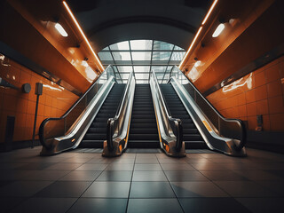 Metro entrance with stairs leading down providing easy access to the underground connection