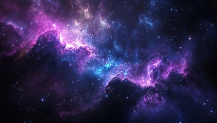 Obraz premium Colorful nebula space background with clouds of gas and dust in the cosmos.