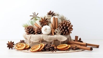 wreath christmas decorations white background