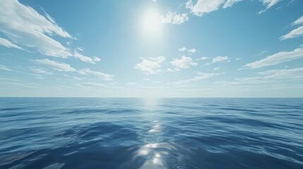 Obraz premium Gentle ocean waves, soft blue tones, calming ripple, seamless loop