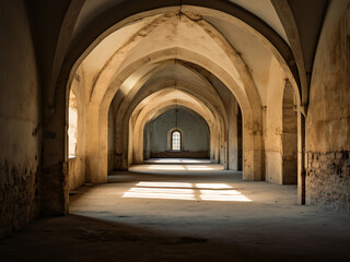 Obraz premium In monastery cells, quiet contemplation nurtures the spirit and preserves deep peace