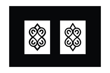 Black And White Adinkra Dwennimmen Symbol Set Ram Horns Strength Humility Learning Wisdom Ideas