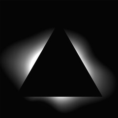 Fototapeta premium Triangle illuminate light frame