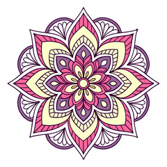Flower mandala vector illustration work