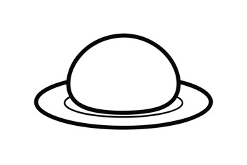 Simple Black And White Drawing Of Saturn With Prominent Rings For Educational Or Creative Projects,Astronomy Illustration