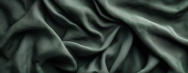 Obraz premium Olive Green Silk Fabric Texture Background.