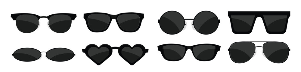 Sun glasses set vector illustration