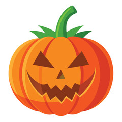 Halloween jack-o'-lanterns isolated clipart on white background