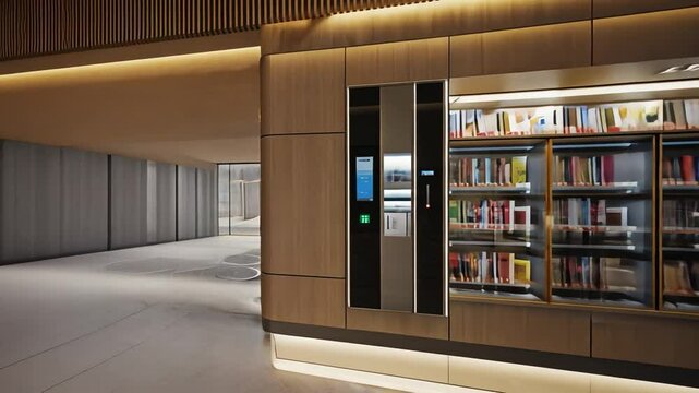 Vending machine with books.