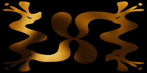 Golden background. Design template for invitation, web, banner, birthday, wedding, business card.