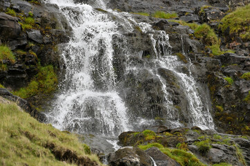 Waterfall on island Bordoy.