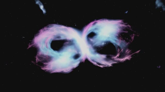 Galactic dance of cosmic entities in the vastness of outer space