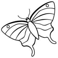 Stylized Sea Butterfly Vector Outline