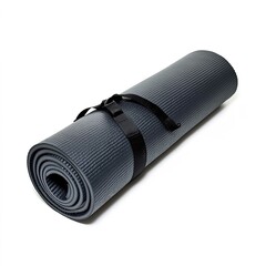 Buy yoga mat pilates exercise fitness gym workout mat rolled up with strap for home and studio use