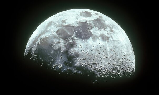 A waxing gibbous moon is visible against a dark night sky.