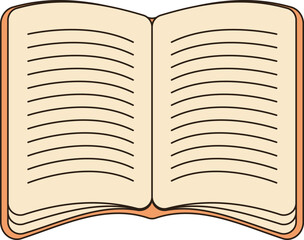 illustration book with flat design style in orange color