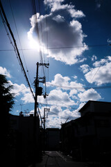 電柱と空
