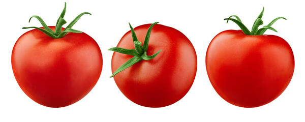 Tomato isolated on white background, collection