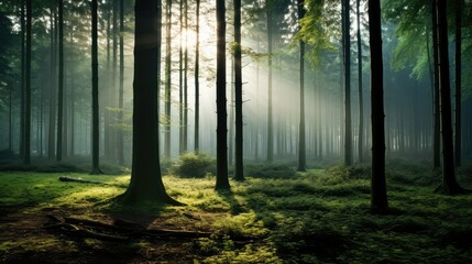 Obraz premium serene wood scenery