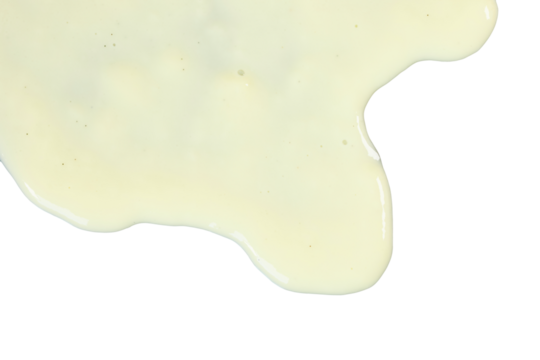 vanilla sauce spot isolated on white or transparent png