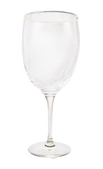 Obraz premium A Crystal Clear Glass Standing Alone on a Neutral Background Perfect for Elegant Dining and Celebratory Occasions, Showcasing Its Refined Shape and Purity