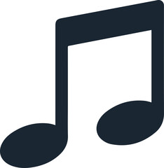 music note icon isolated on white background