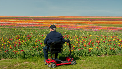 grandpa on a mobility scooter