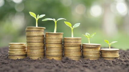 Concept of planting seeds for a better financial future.