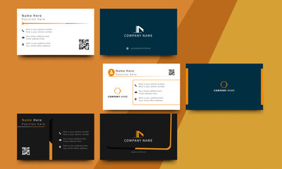 Clean professional business card template, visiting card, 