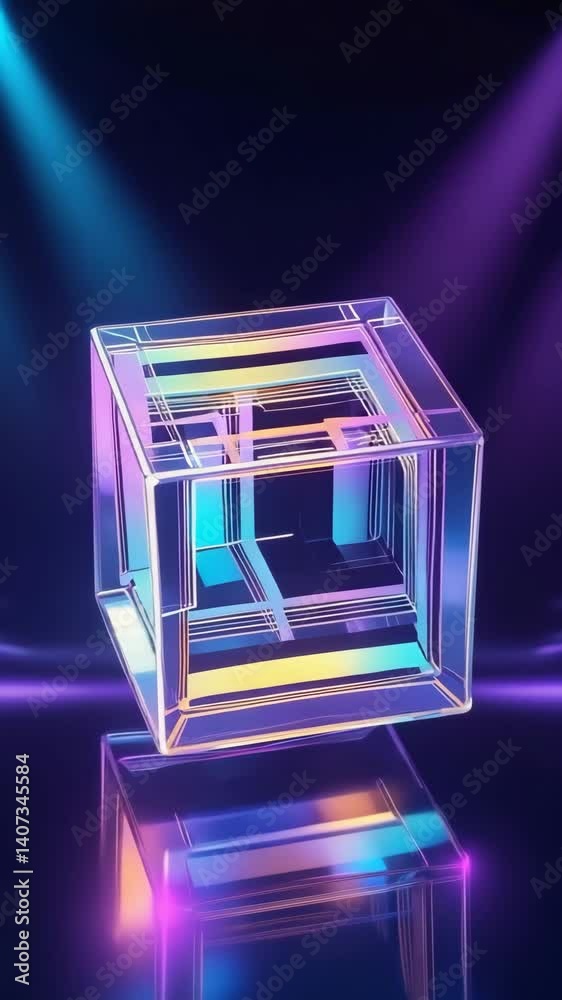 Poster abstract background with glowing lights