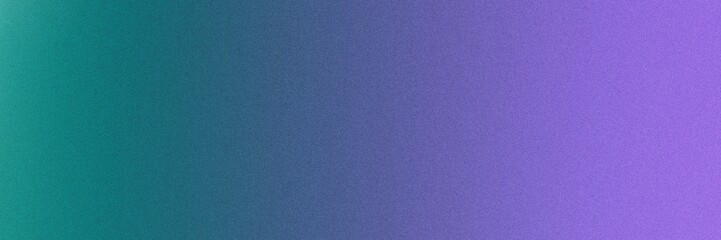 Gradient abstract background with deep teal, violet indigo, and magenta purple tones. soft grainy texture for lo-fi designs. perfect for retro, vintage, 80s, and 90s style elements. wide panoramic